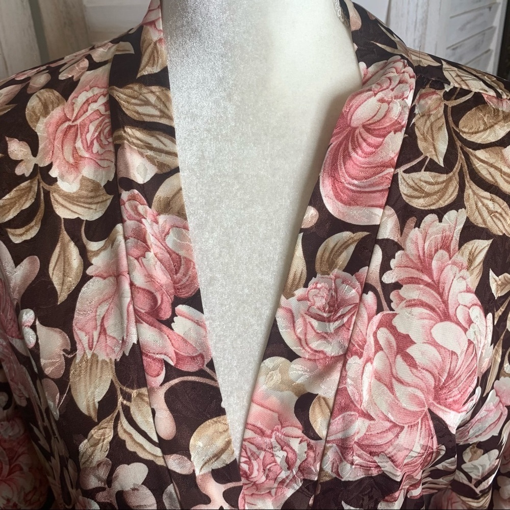 VINTAGE INNER MOST satin floral robe house coat M - Picture 13 of 16